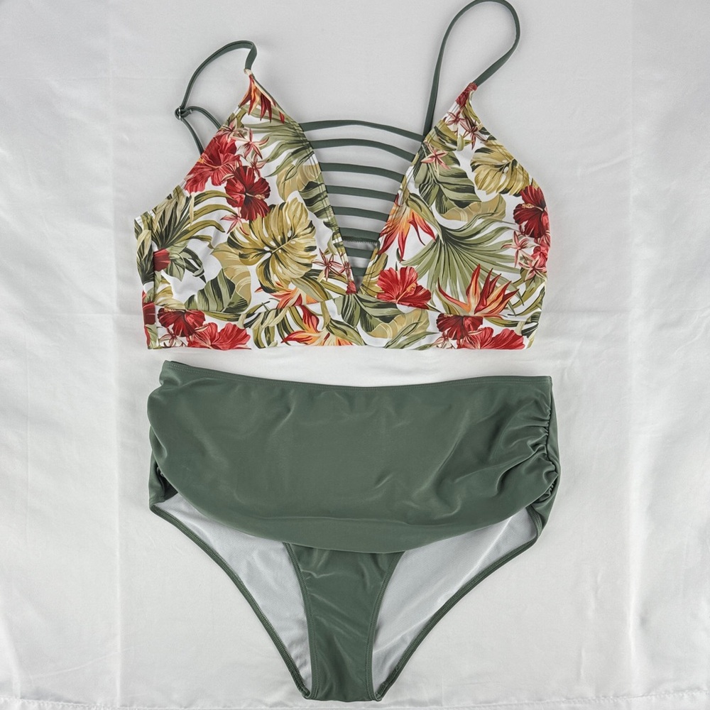 2 Piece Floral Print Bikini Set